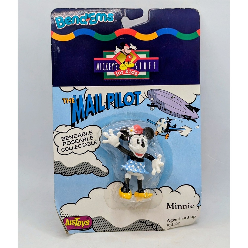 JusToys Bend-Ems Mickey Mouse The Mail Pilot Minnie Mouse 12223A